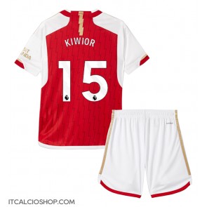 Arsenal Jakub Kiwior #15 Prima Maglia Bambino 2023-24 Manica Corta (+ Pantaloni corti)